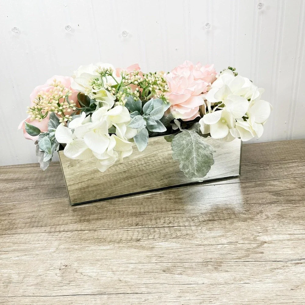 Vintage Mirror Box Planter: 80's glam decor